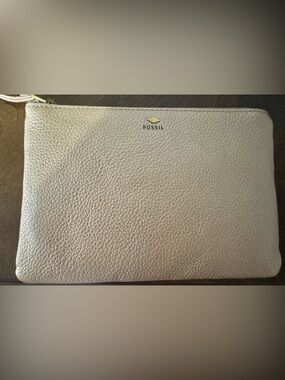 NEW FOSSIL Rose Metallic Gold Wristlet Clutch